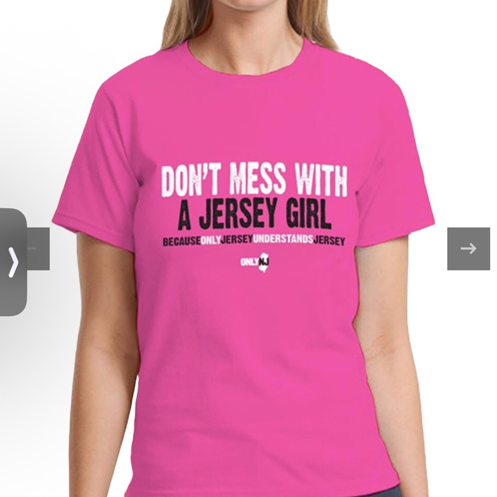 Bold Pink Jersey Girl Graphic Tee